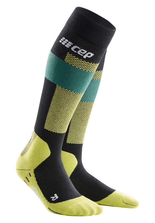 MERINO COMPRESSION SOCKS SKI KNEE-HIGH MEN - MADE IN GERMANY - Sportsocken - green