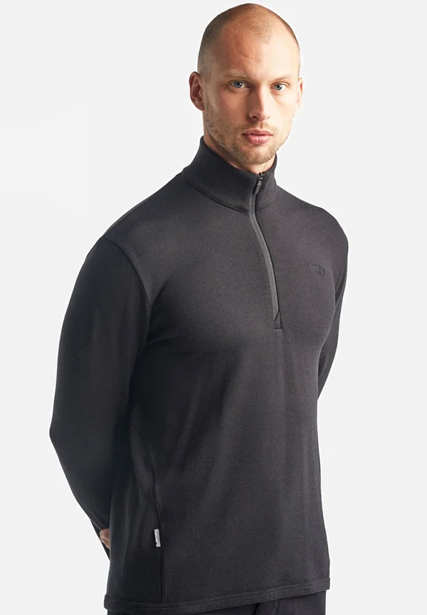 MERINO ORIGINAL HALF ZIP - Strickpullover - BLACK