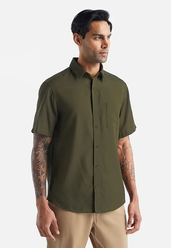 MERINO STEVESTON - Hemd - OLIVE