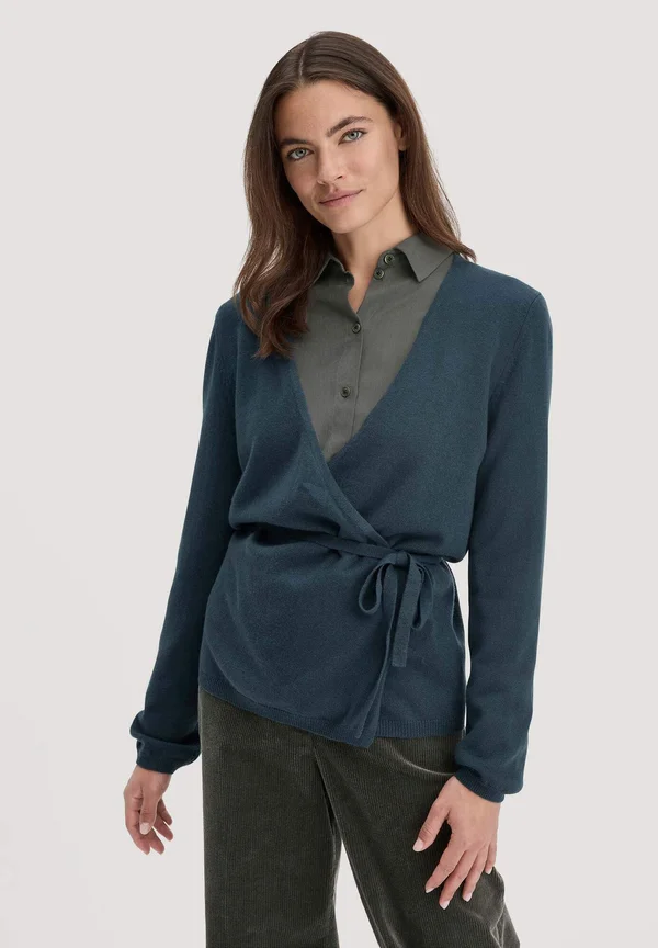 MERINO - Strickjacke - dunkles petrol