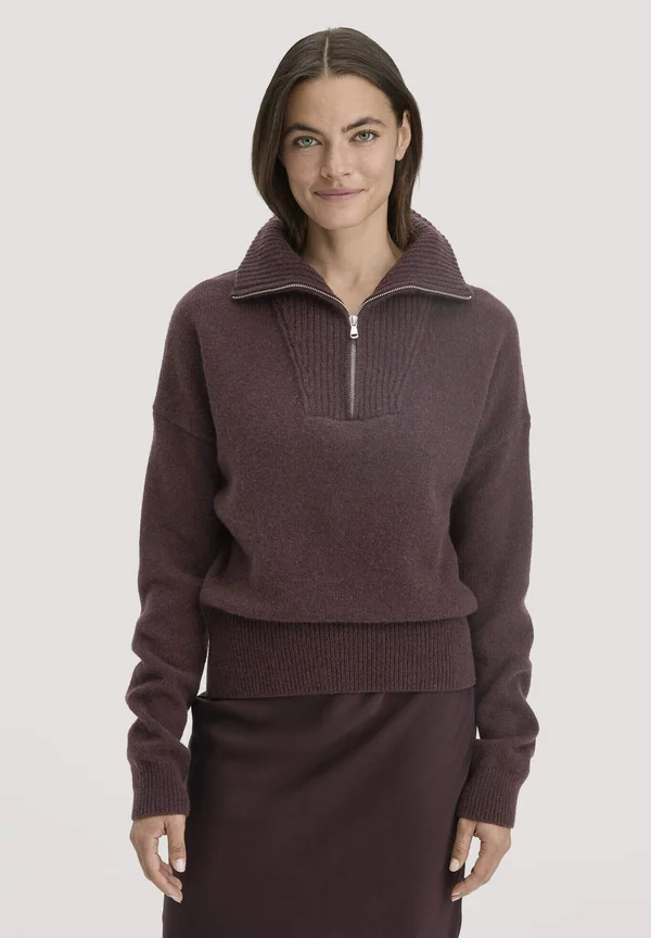 MERINO - Strickpullover - schwarzbeere