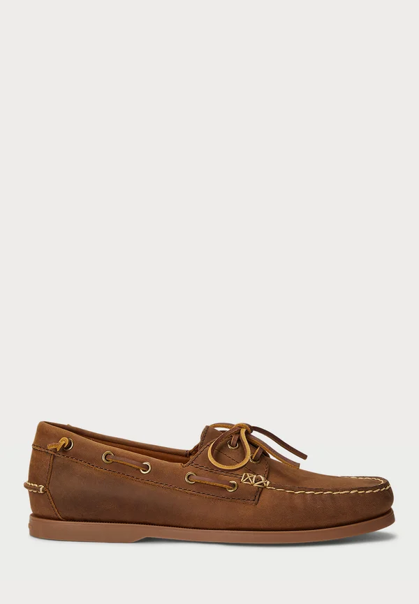 MERTON LEATHER BOAT SHOE - Bootsschuh - deep saddle