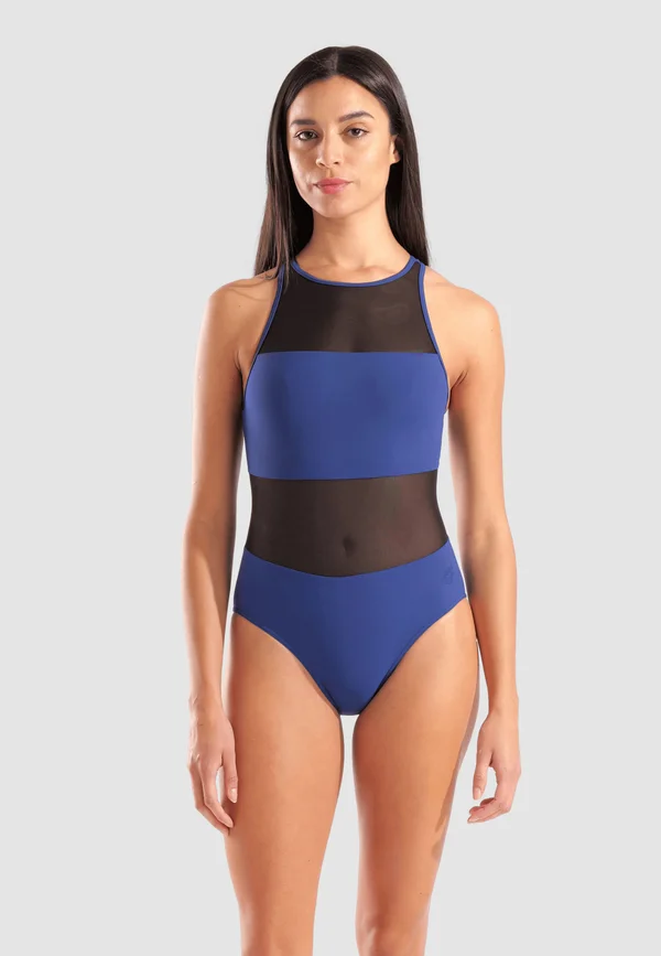 MESH PANELS VENT BACK - Badeanzug - navy