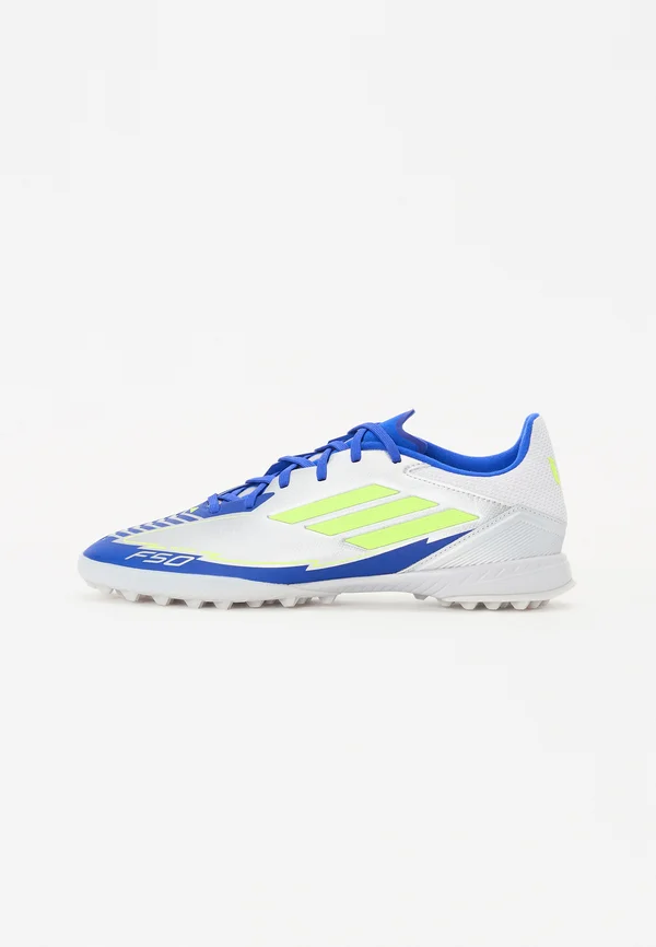 MESSI F50 LEAGUE  BOOTS TURF - Fußballschuh Multinocken - silver/yellow/blue