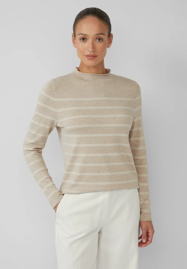 MET GLITTERSTREPEN - Strickpullover - beige