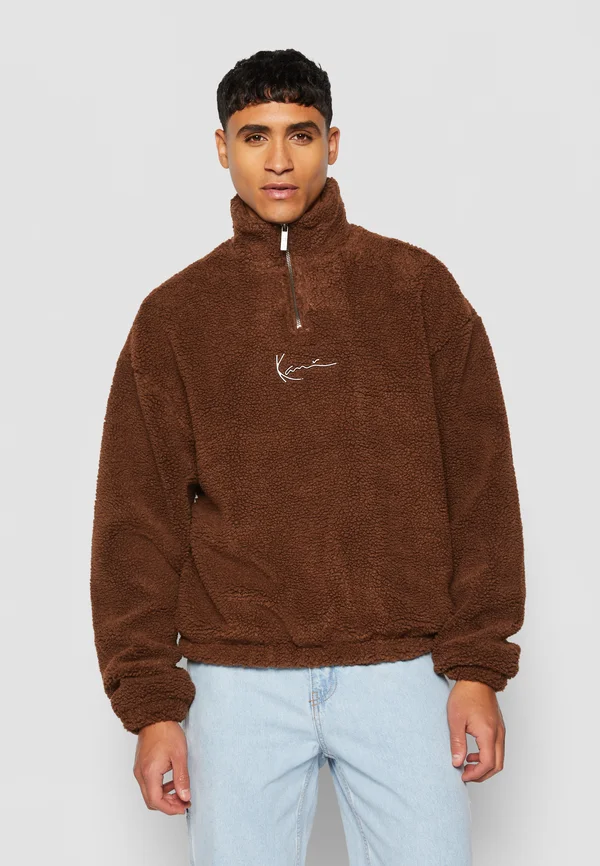 METAL SIGNATURE TEDDY TROYER - Fleecepullover - brown