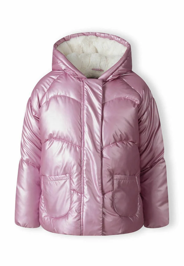 METALIC PUFFER WITH WARM LINING - Winterjacke - pink