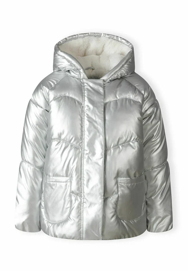 METALIC PUFFER WITH WARM LINING - Winterjacke - silver coloured