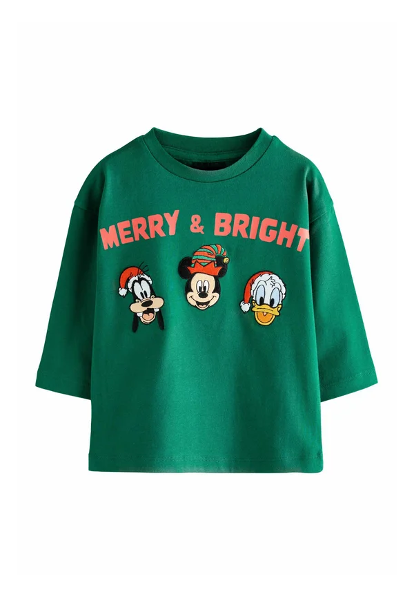 MICKEY & FRIENDS  LONG SLEEVE  - Langarmshirt - dark green christmas