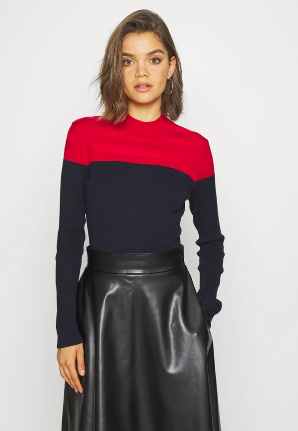 MICO - Strickpullover - red/navy