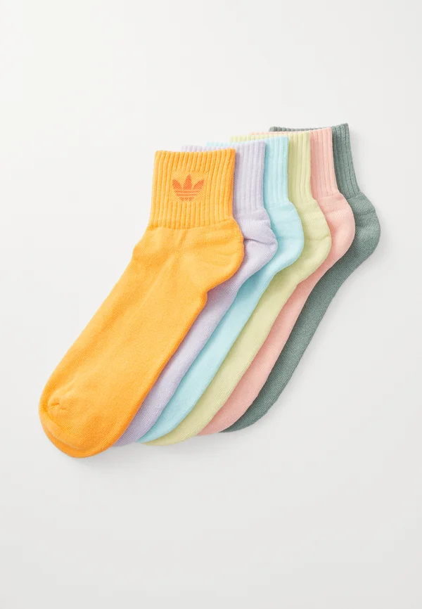 MID ANKLE 6 PAIRS - Socken - silver green   glow pink   powder yellow