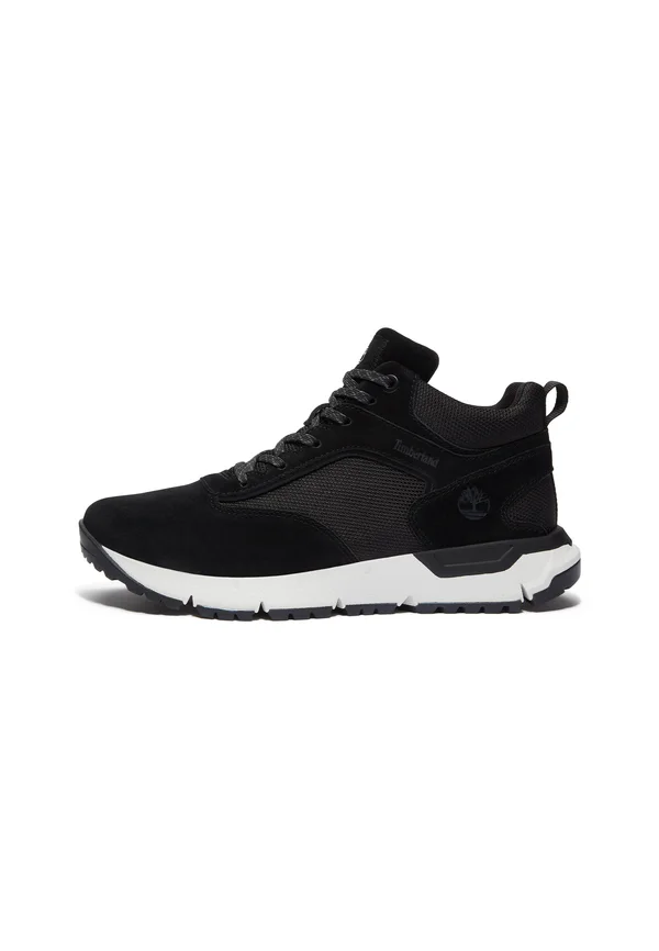 MID LACE-UP  - Sneaker low - black suede w white