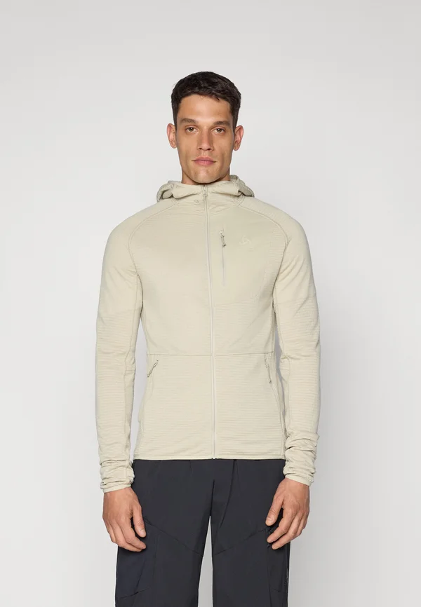 MID LAYER HOODY FULL ZIP ASCENT - Sweatjacke - agate gray