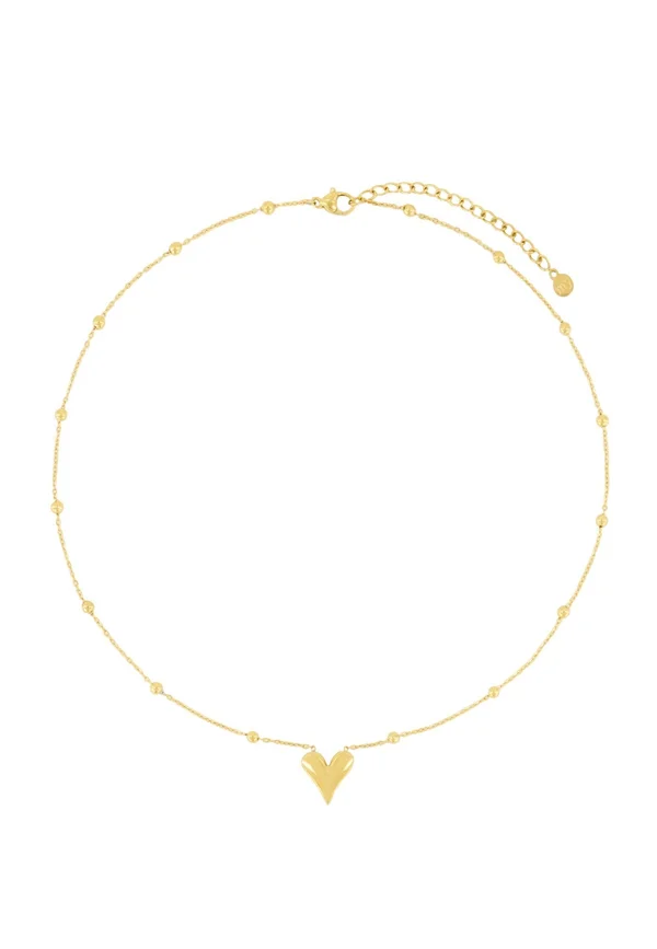 MID-LENGTH NECKLACE WITH HEART - Halskette - gold coloured