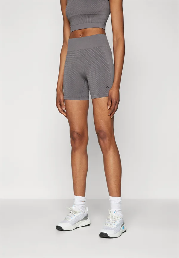 MID RISE SEAMLESS CYCLING SHORTS WITH RIBBED WAISTBAND
 - Tights - dark grey