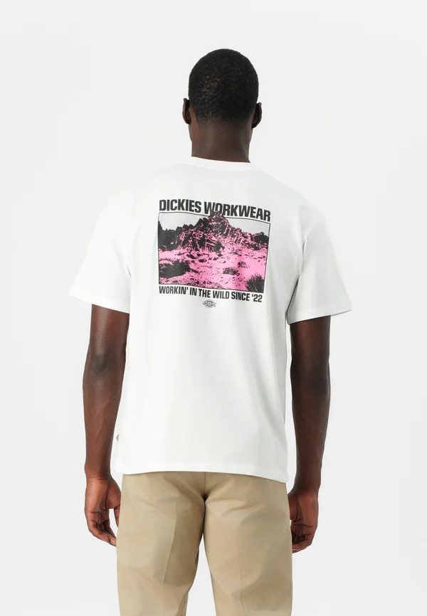 MIDDLE POINT TEE - T-Shirt print - white