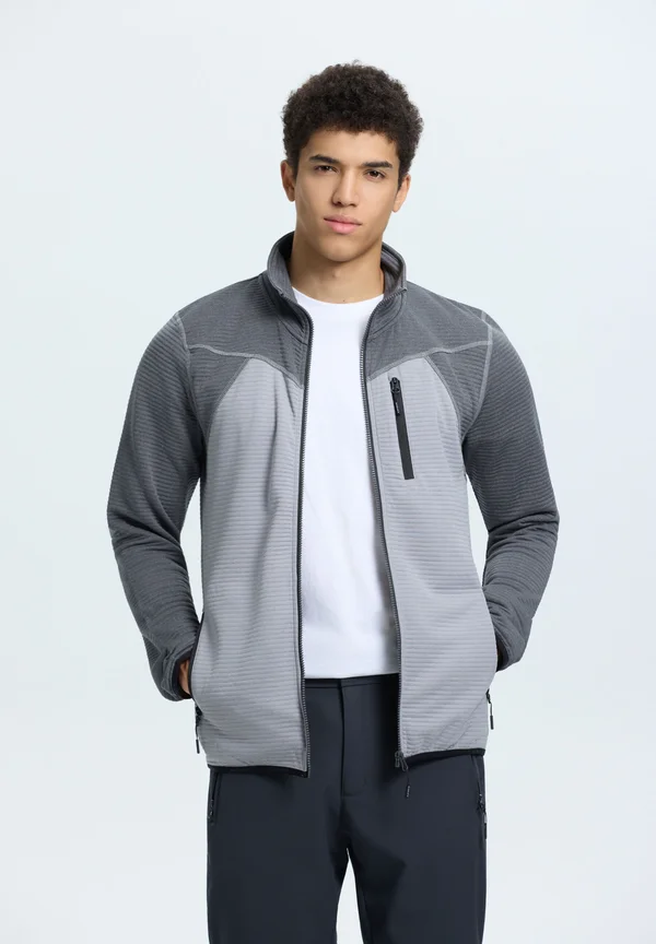 MIDLAYER BERTHOLD - Fleecejacke - hell grau