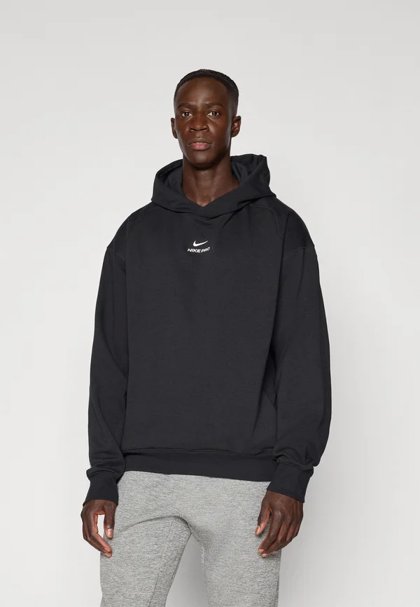 MIDLAYER HOODIE - Kapuzenpullover - black/white