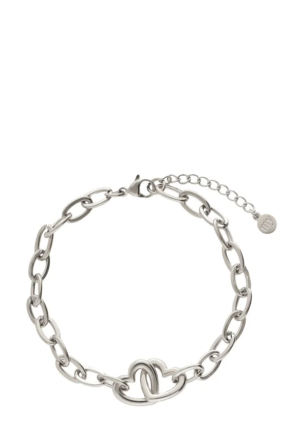 MIDNIGHT WITH TWO HEARTS - Armband - silver-coloured