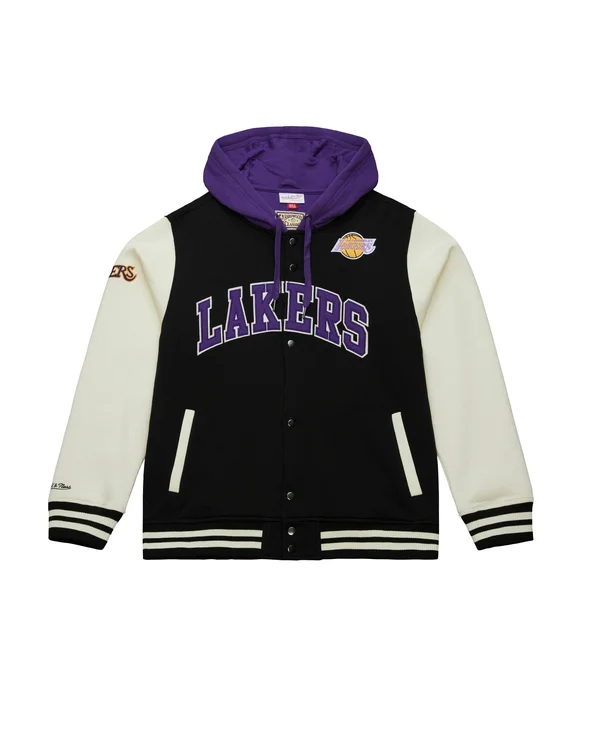 MIDWEIGHT HOODED - LOS ANGELES LAKERS - Fleecejacke - black