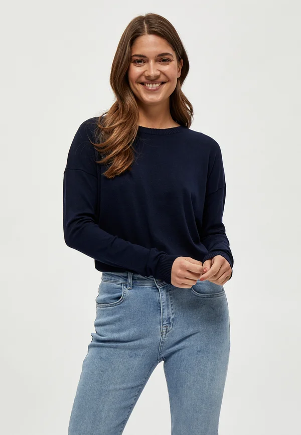 MIELNE KNIT - Strickpullover - black iris solid