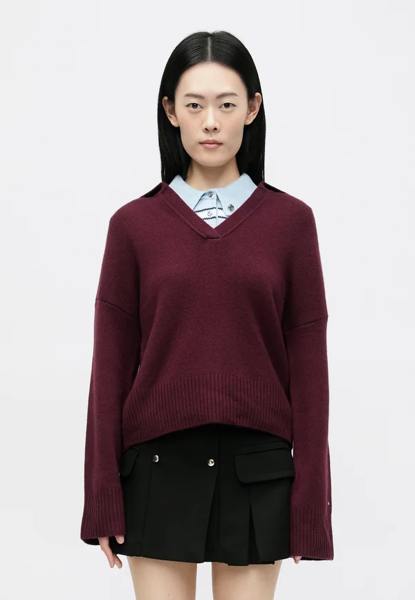 MIGONA - Strickpullover - bordeaux