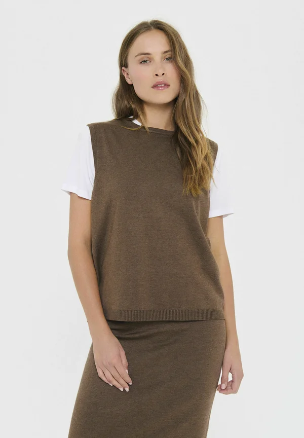 MILA - Strickpullover - fondue fudge melange