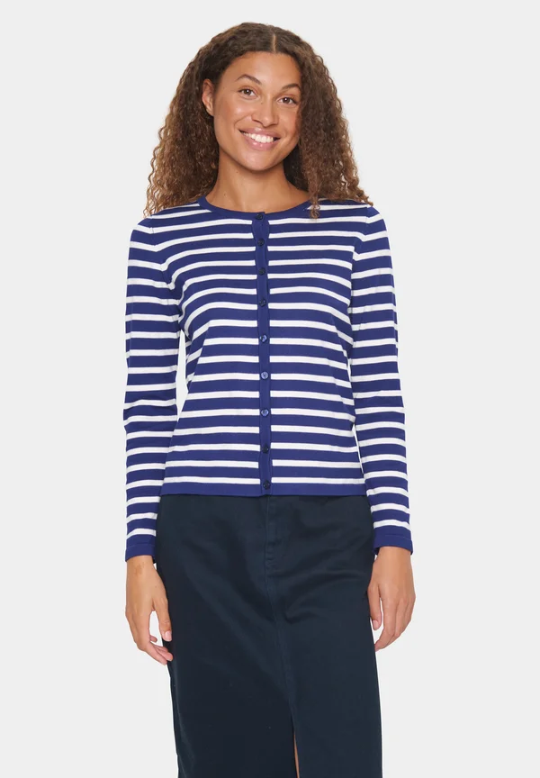 MILA STRIPED  - Strickjacke - midnight sail