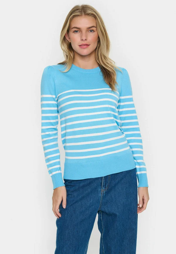 MILA STRIPED  - Strickpullover - ethereal blue ice stripe