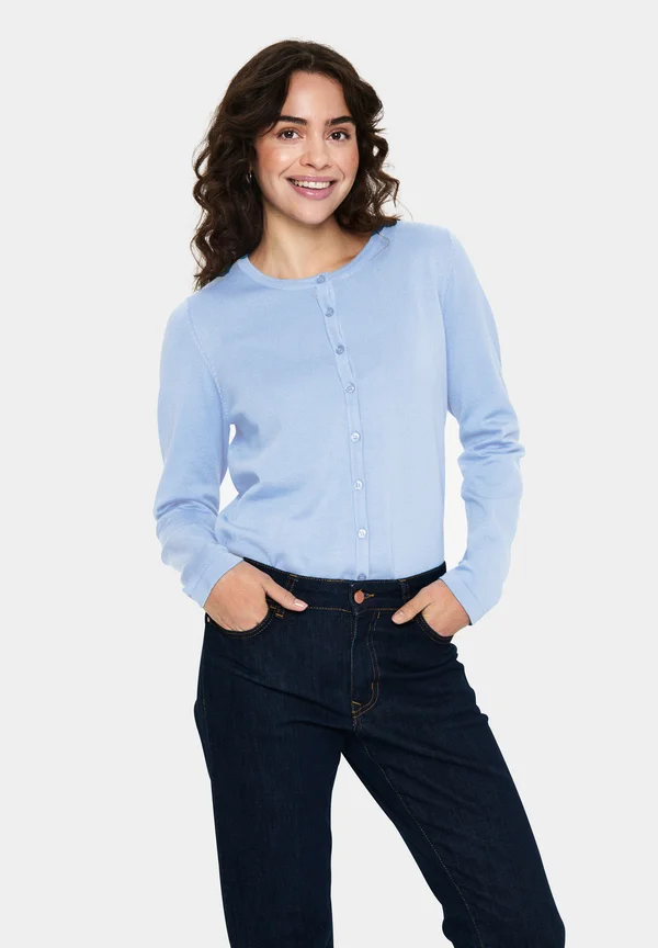 MILASZ R-NECK - Strickjacke - chambray blue