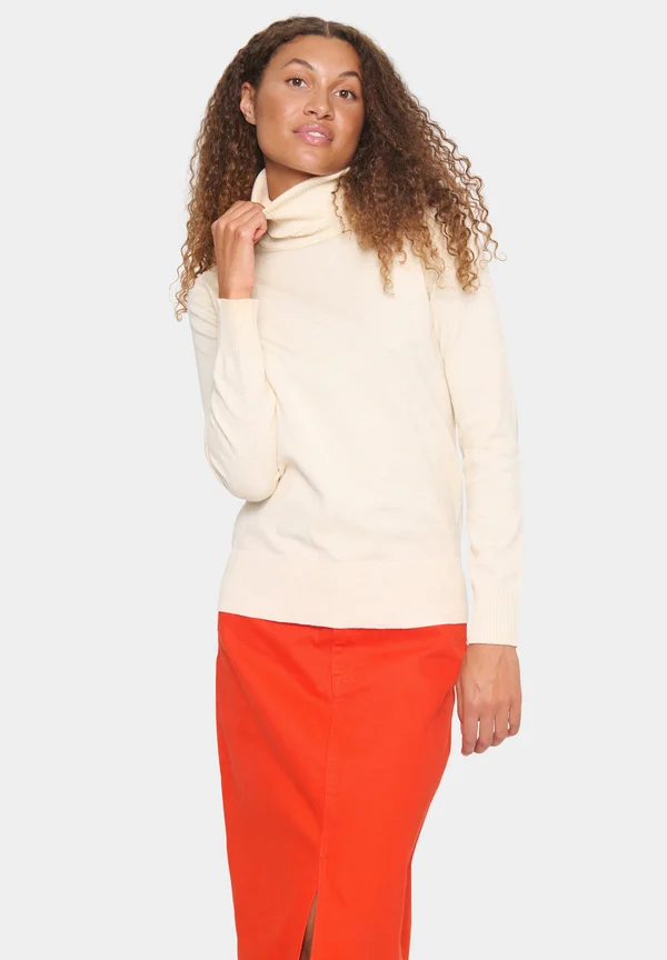 MILASZ ROLLNECK - Strickpullover - baby s breath melange