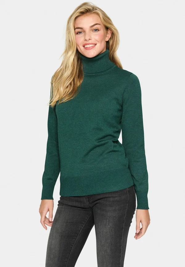 MILASZ ROLLNECK - Strickpullover - dark forest melange