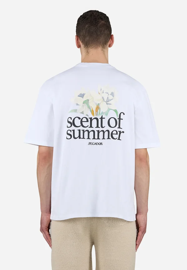 MILES OVERSIZED TEE - T-Shirt print - white