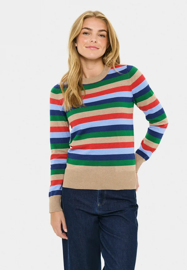 MILIASZ LS - Strickpullover - tiger's eye multi stripe