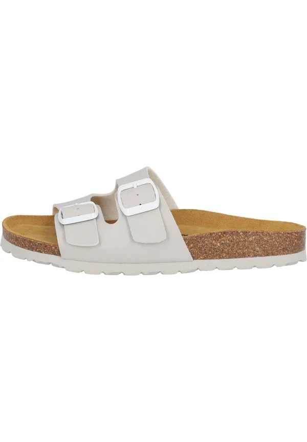 MILOS MATT - Pantolette flach - hellgrau matt