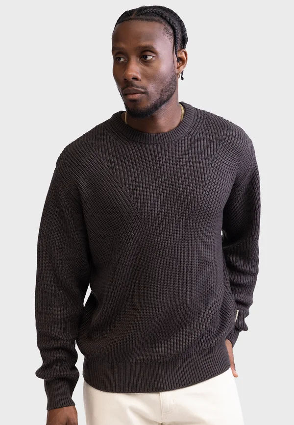 MILTON BOXY FIT - Strickpullover - dark grey