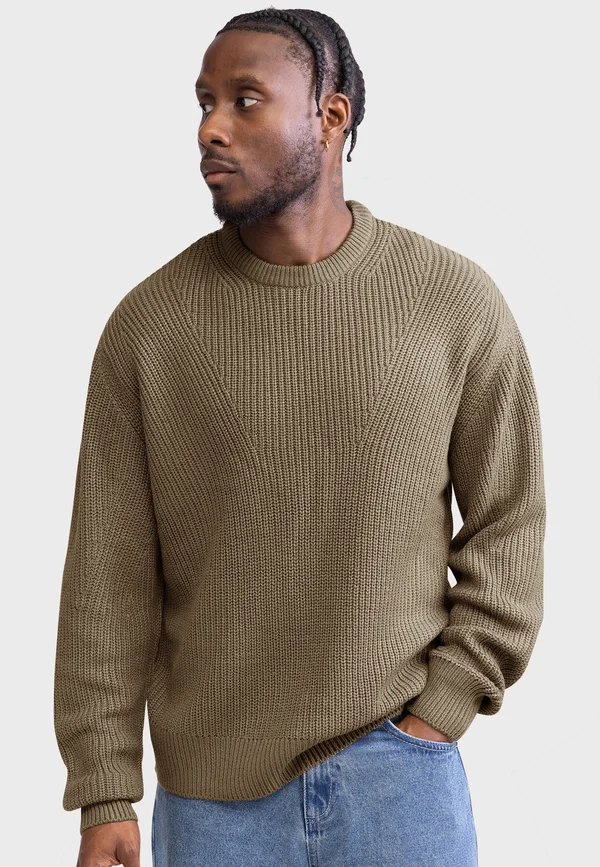 MILTON BOXY FIT - Strickpullover - sand