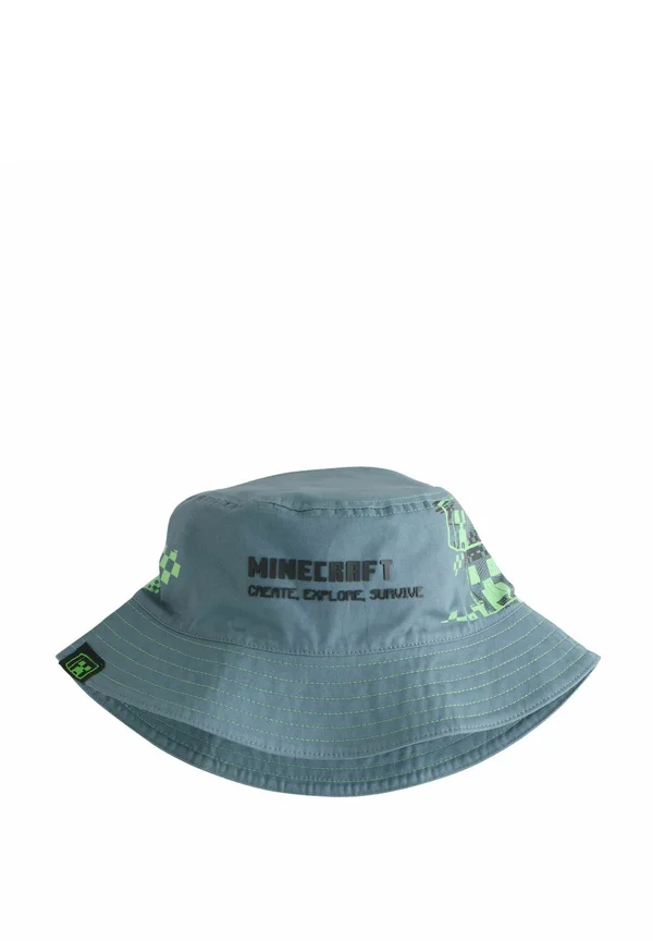 MINECRAFT BUCKET  - Hut - grey green