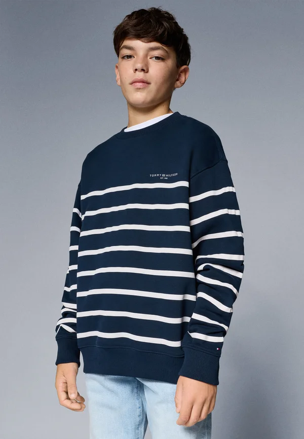 MINI CORP STRIPE CREW NECK UNISEX - Sweatshirt - dark night navy