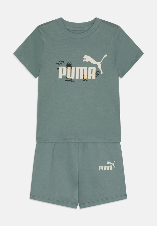 MINICATS SANDY ADVENTURES TEE AND SHORTS UNISEX SET  - T-Shirt print - green moon