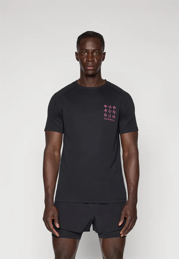 MIRAGE RAGLAN - T-Shirt print - black