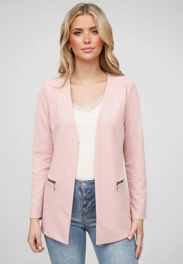 MIT 2-ZIP-POCKETS - Strickjacke - rose
