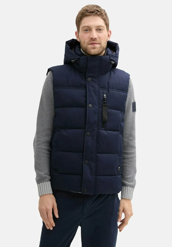 MIT ABNEHMBARER KAPUZE - Weste - sky captain blue