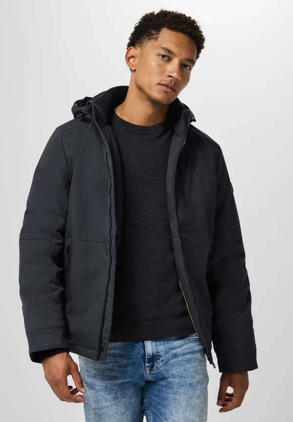 MIT ABNEHMBARER KAPUZE - Winterjacke - grau