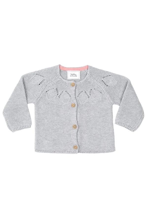 MIT AJOUR - Strickjacke - grau