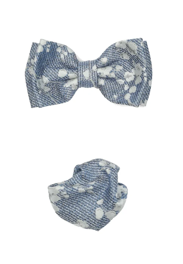 MIT BLUMENDESIGN SET - Einstecktuch - blau