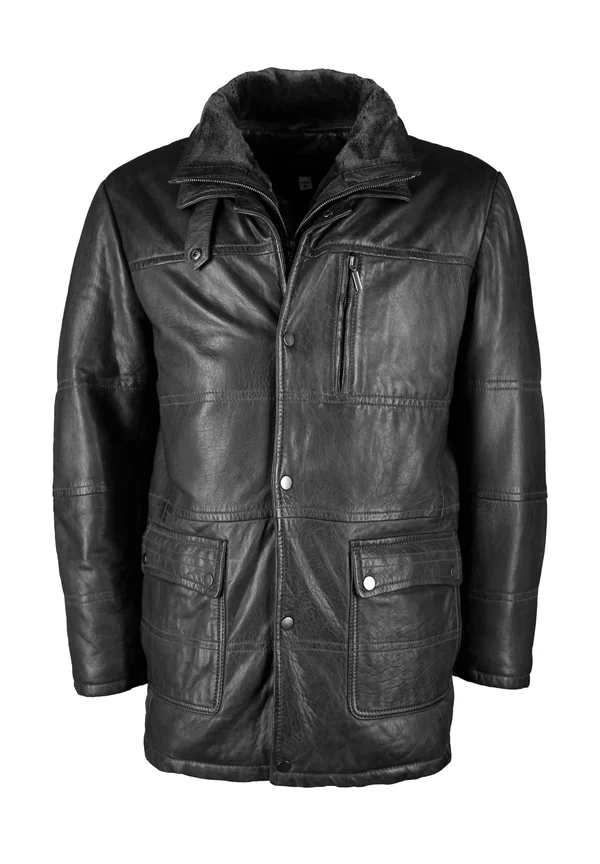 MIT BRUSTTASCHE  - Lederjacke - black