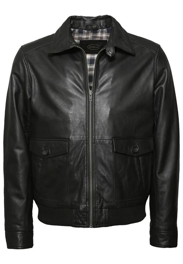 MIT BRUSTTASCHE SAMUEL - Lederjacke - black