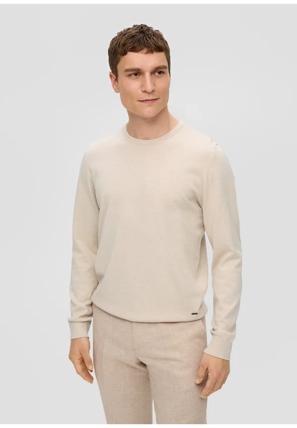 MIT CREW NECK - Strickpullover - beige