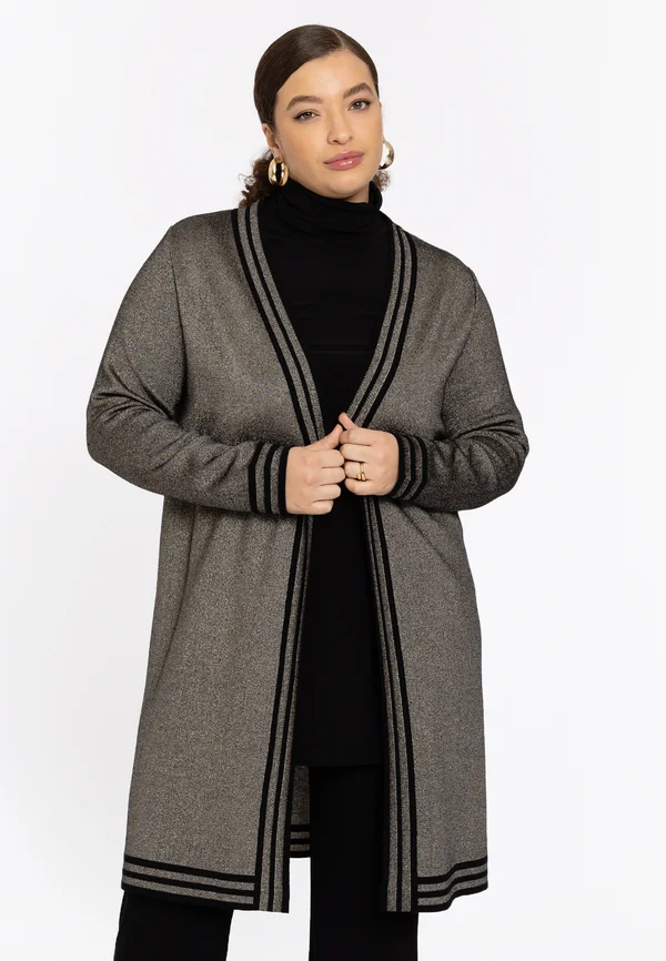 MIT DRUCK - Strickjacke - gold